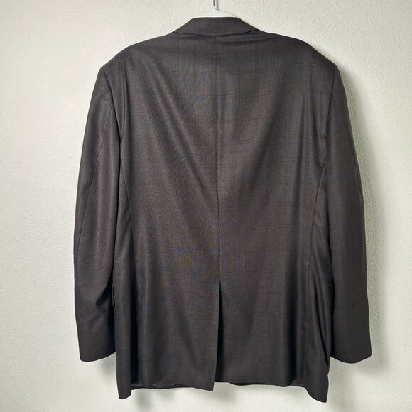 JoS A Bank Blazer Sport Coat Gordon Mens 44 Reg Brown Plaid Silk Wool Two Button - Picture 5 of 15